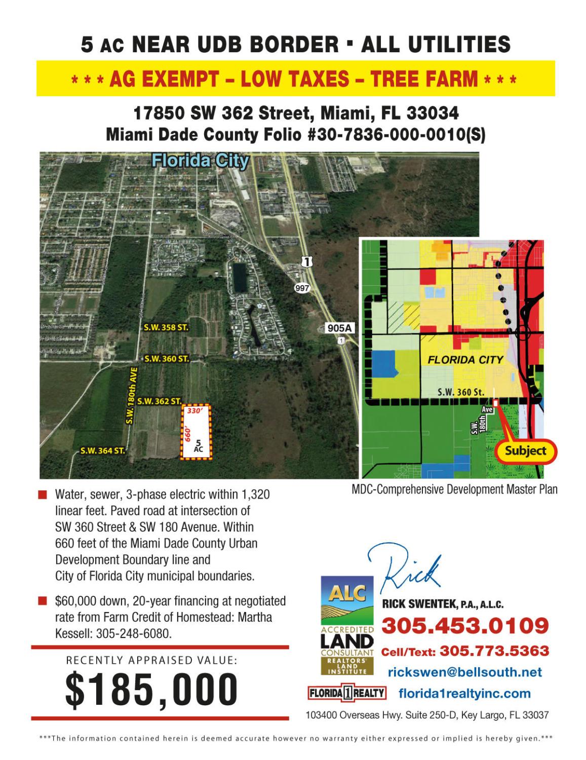 5 Acre Tree Farm Near UDB=All Utilities