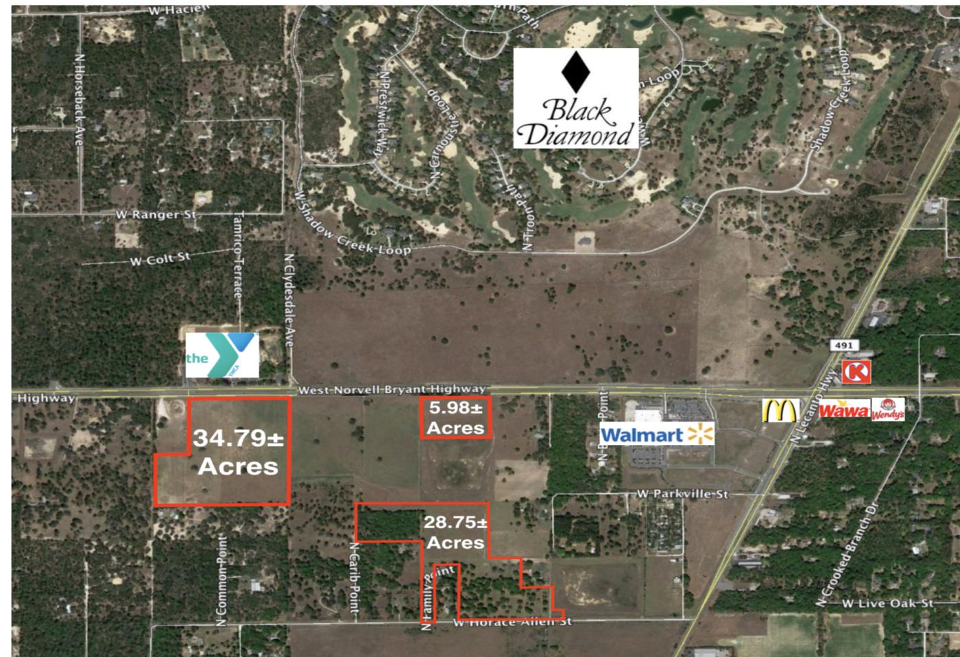 28.75+- ac Zoned for Development