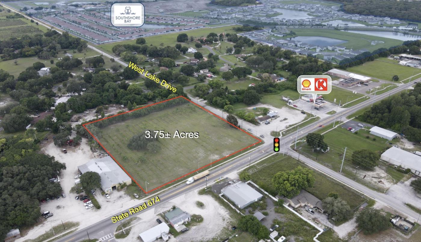 3.75+- ac Commercial SW Corner SR 674/W Lake