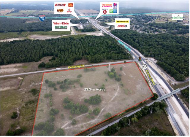 23.34 ac Commercial @ Lighted Corner SR 50