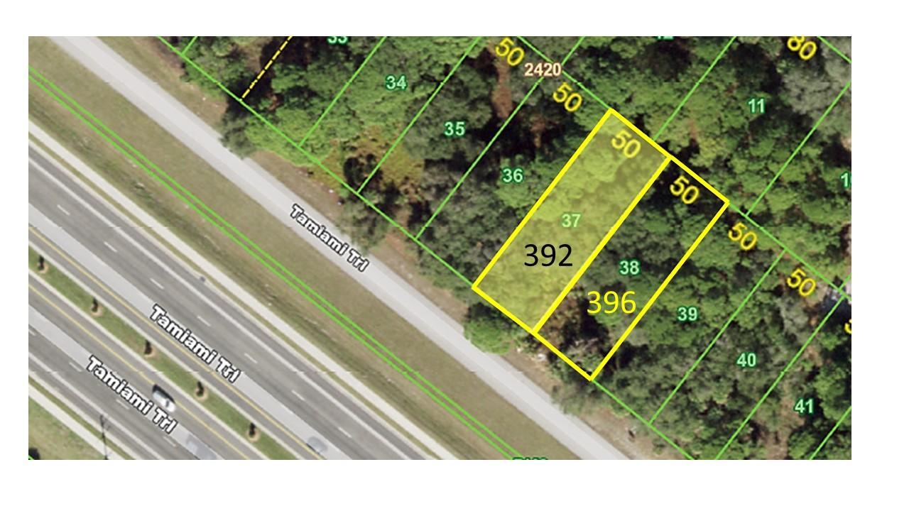 Two CG-Zoned Lots For Sale on Tamiami Trail