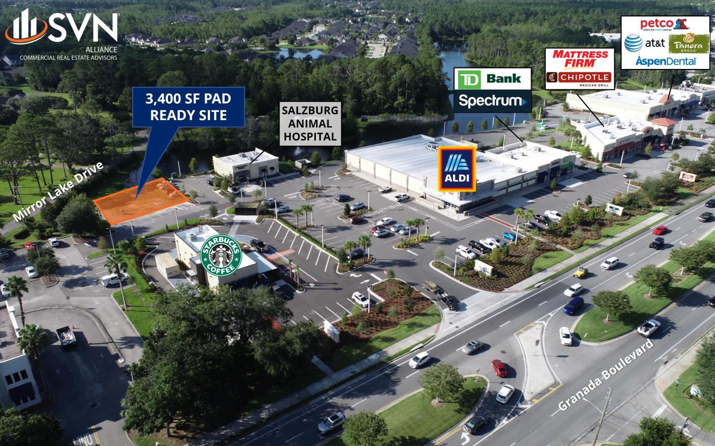 3,400 SF Pad Ready Site