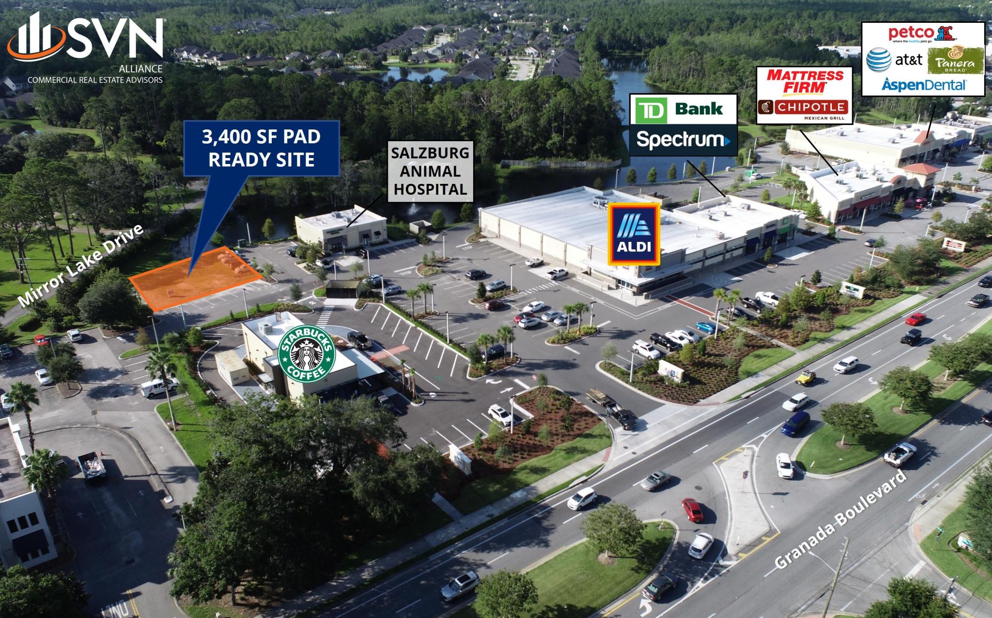 3,400 SF Pad Ready Site