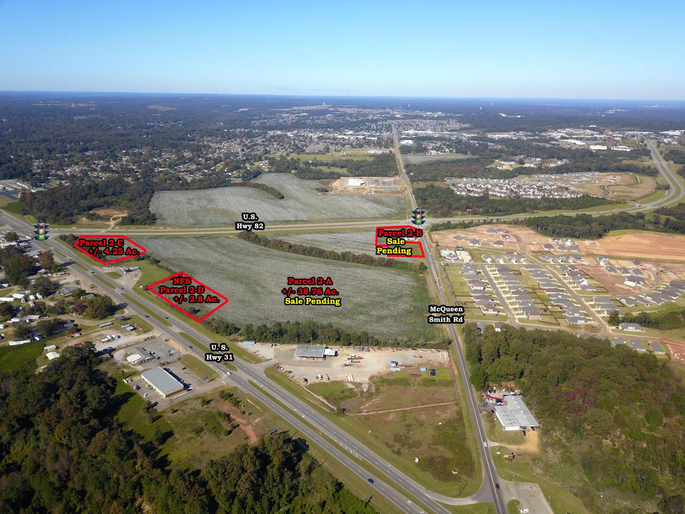 McQueen Smith Rd & U.S. Hwy 82 & 31