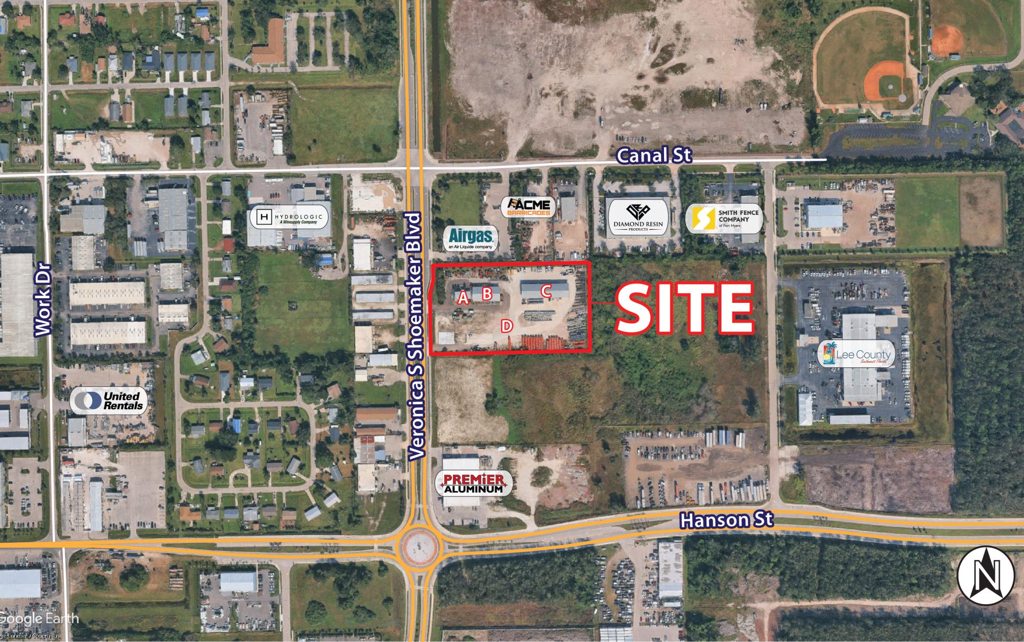 4.62 AC Fenced Ind Land w/Covered Storage