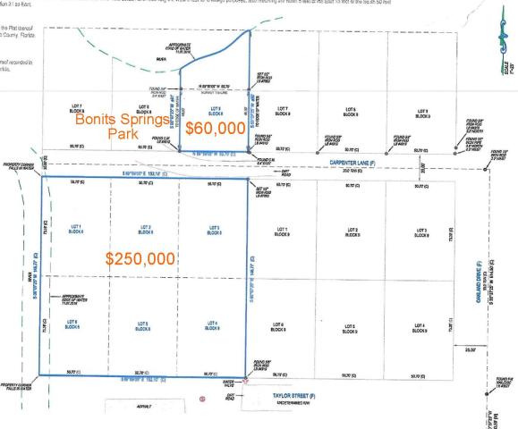2 Lots adjacent to City Park and Bonita Springs Flea Market