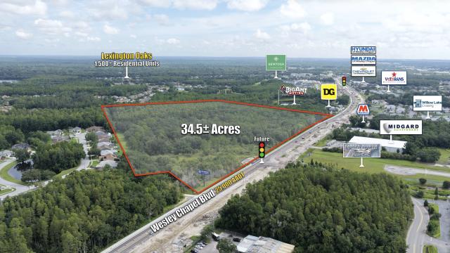 34.5 ac Zoned C-3 for Retail/Office/Res